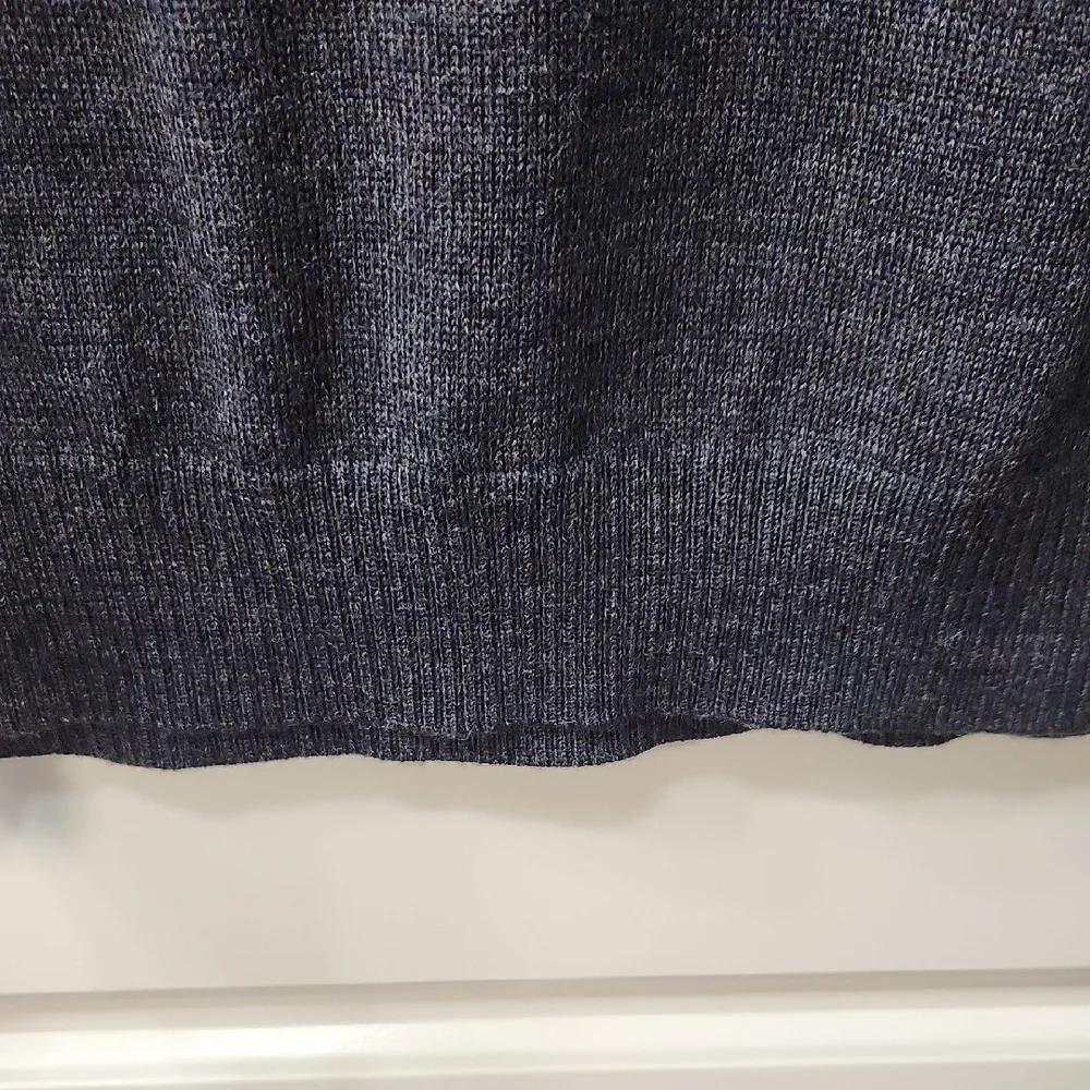 Pronto-Uomo Charcoal Gray V-Neck Sweater Vest in 100% Wool Men's Large - Picture 5 of 8